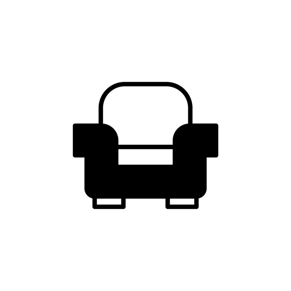 silla, asiento línea sólida icono vector ilustración logotipo plantilla. adecuado para muchos propósitos.