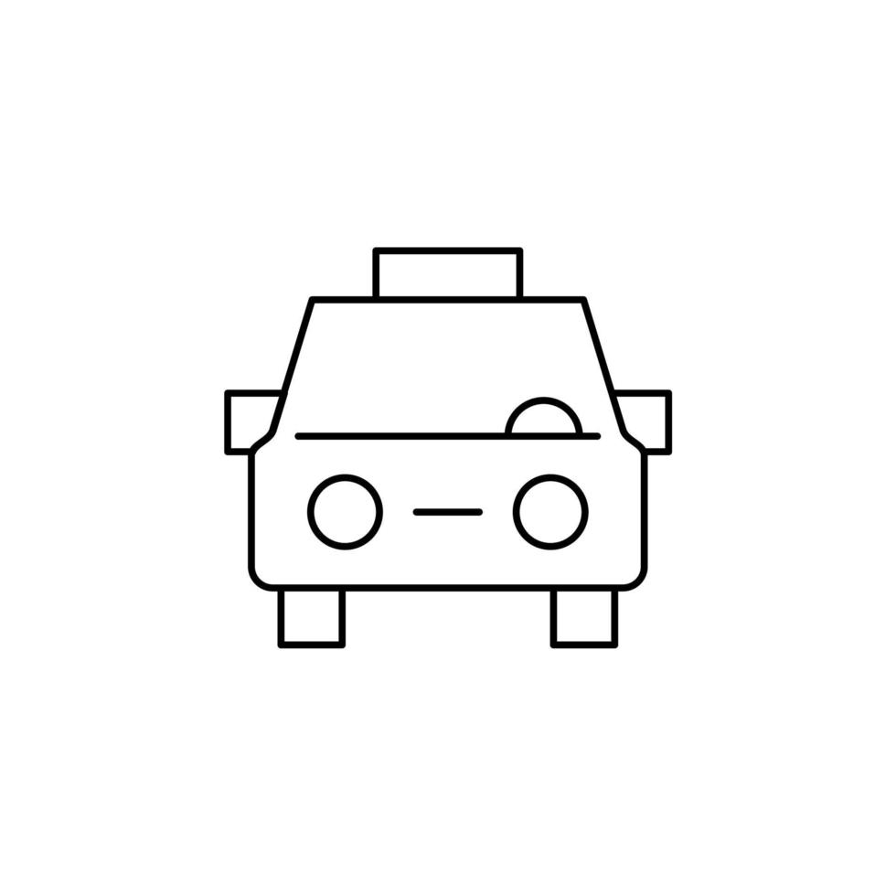 taxi, taxi, viaje, transporte icono de línea delgada ilustración vectorial plantilla de logotipo. adecuado para muchos propósitos. vector