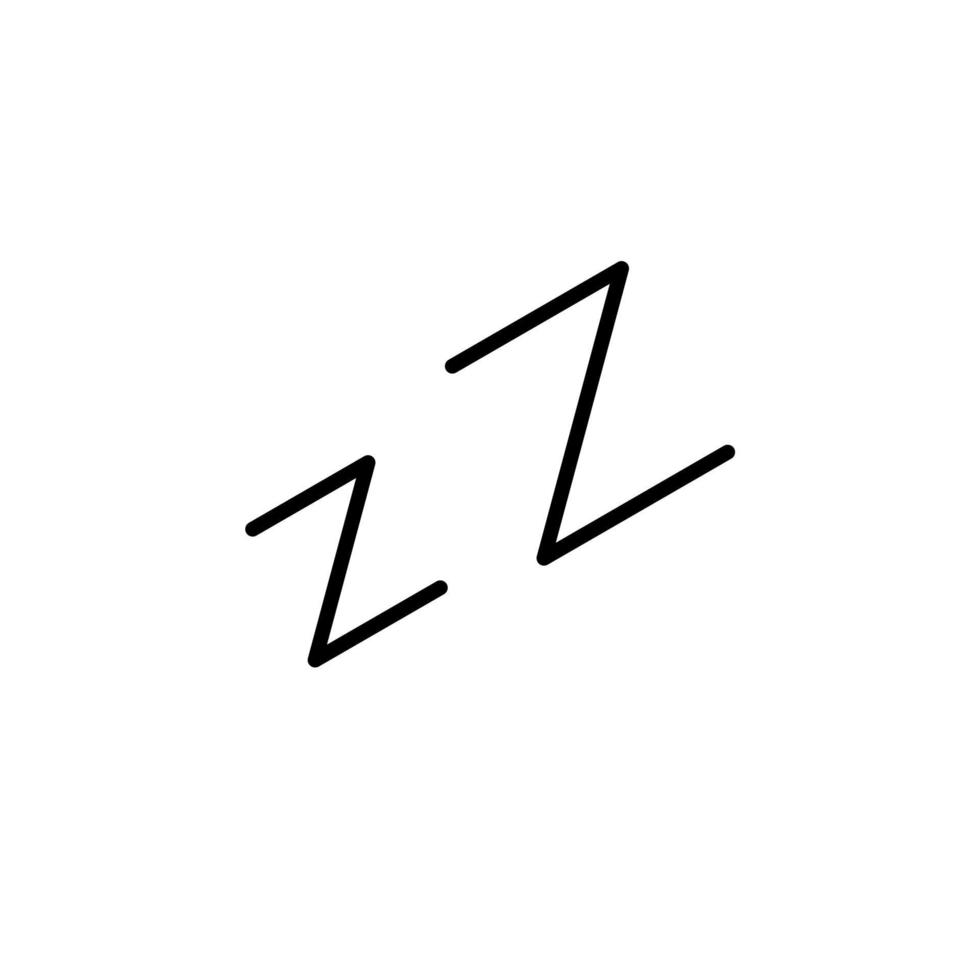 Sleep, Nap, Night Solid Line Icon Vector Illustration Logo Template. Suitable For Many Purposes.
