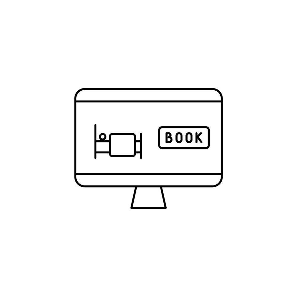 Booking, Ticket, Order Thin Line Icon Vector Illustration Logo Template. Suitable For Many Purposes.