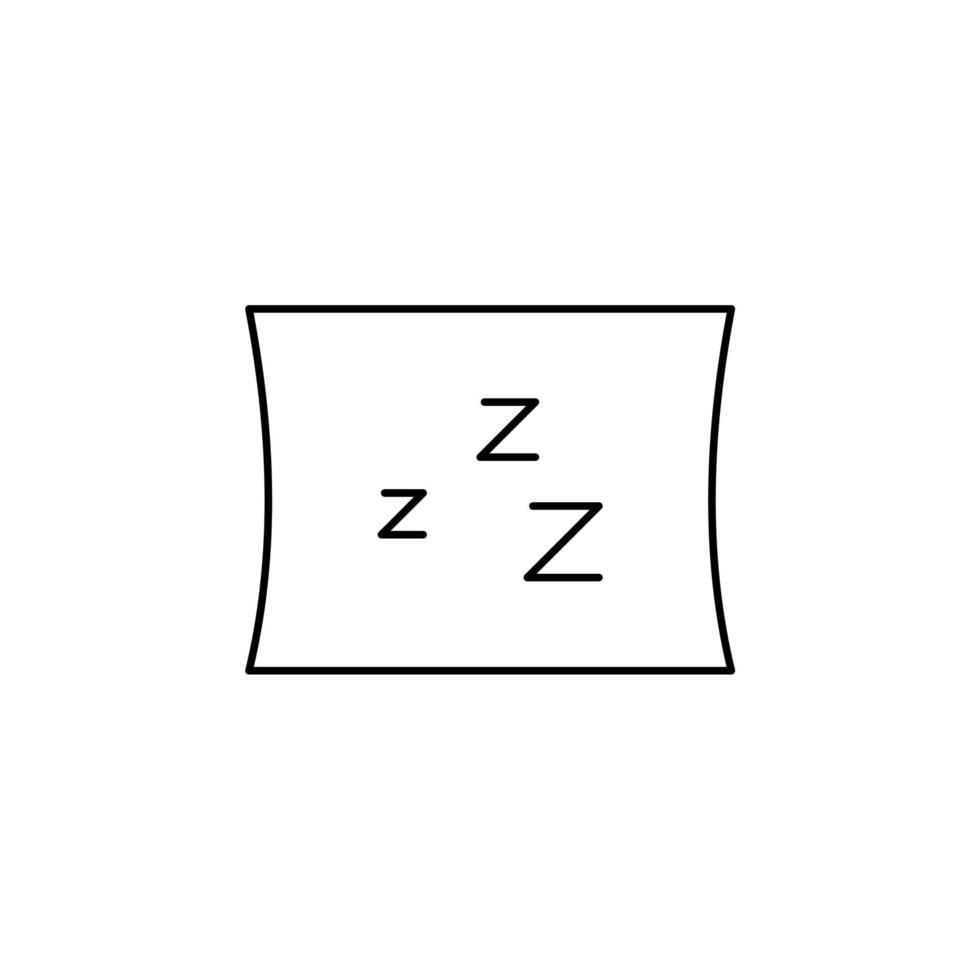 dormir, siesta, noche delgada línea icono vector ilustración logotipo plantilla. adecuado para muchos propósitos.