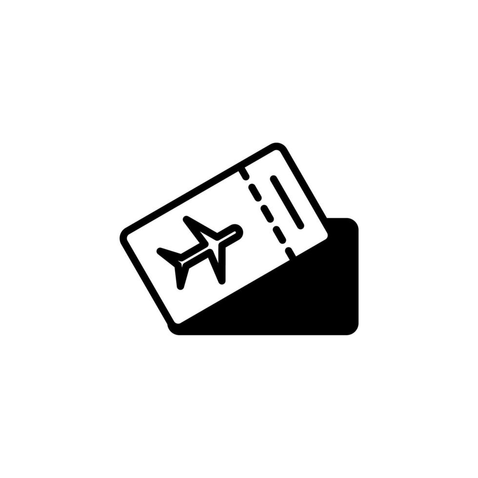 Ticket, Pass, Event, Voucher Solid Line Icon Design Concept For Web And UI, Simple Icon Suitable for Any Purposes. vector