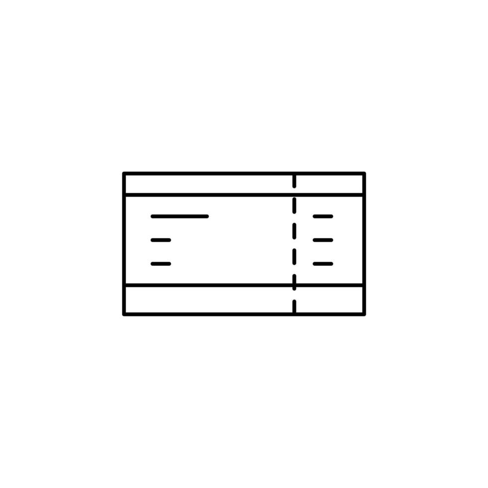 Ticket, Pass, Event, Voucher Thin Line Icon Vector Illustration Logo Template. Suitable For Many Purposes.