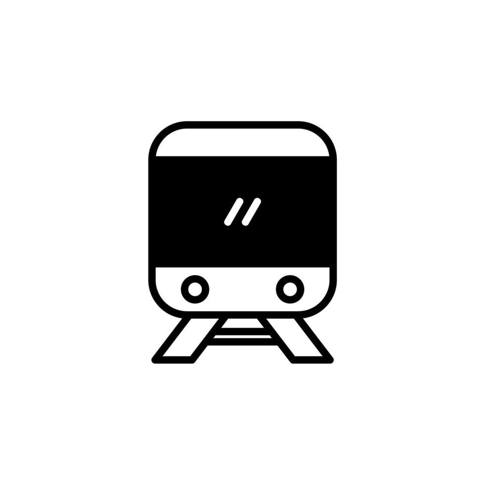 Train, Locomotive, Transport Solid Line Icon Design Concept For Web And UI, Simple Icon Suitable for Any Purposes. vector