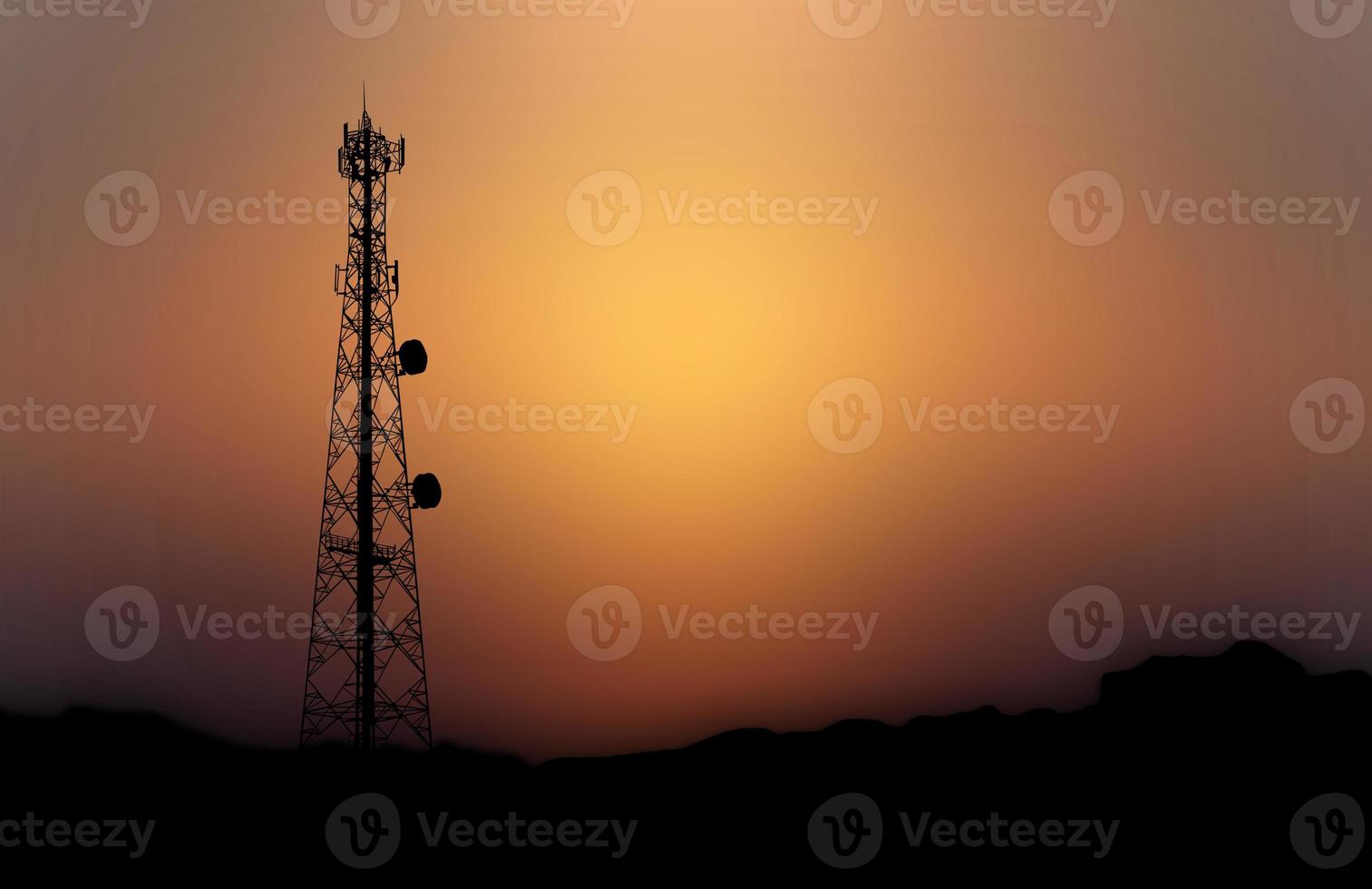 Silhouette phone antenna photo