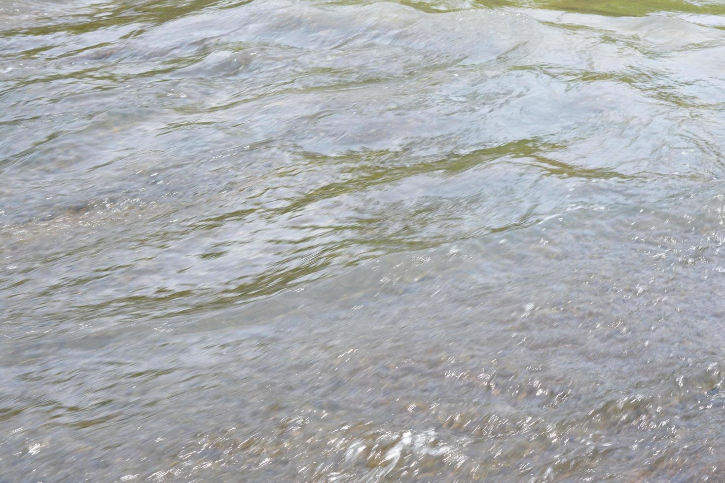 Water flows in a stream in the rainy season. photo