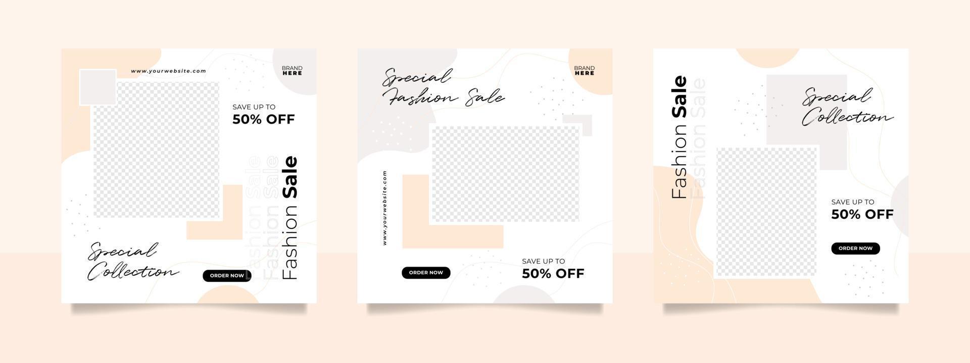 fashion sale social media post or banner template vector