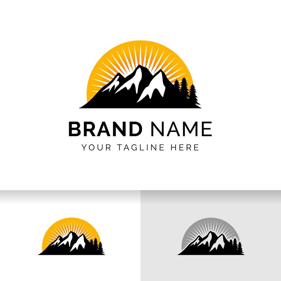 mountain logo design sign symbol. outdoor logo designs template ...