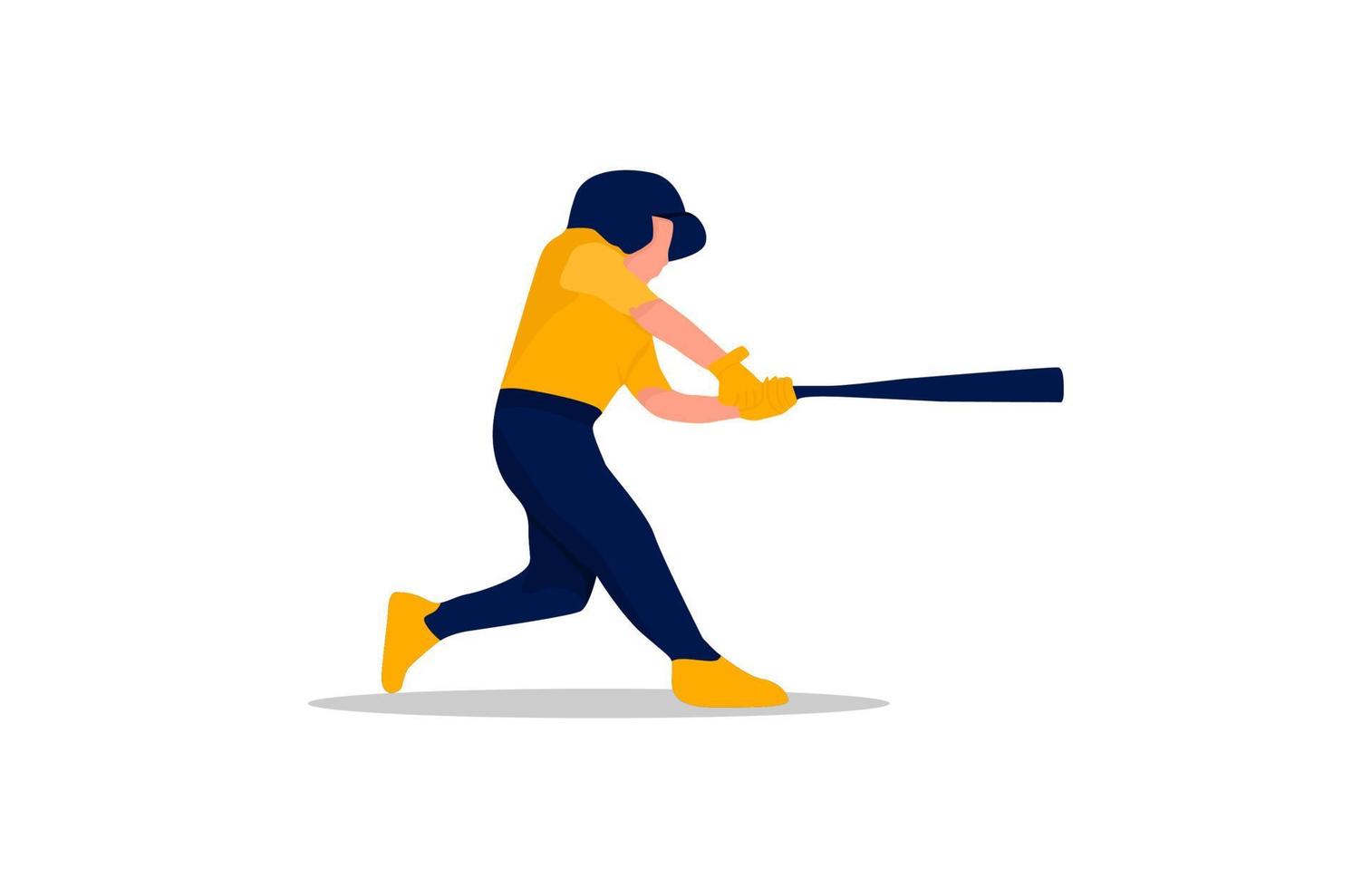 baseball player on yellow jer... vector