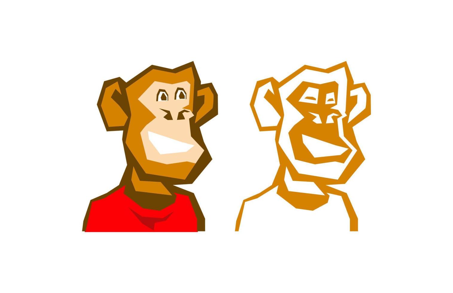 Simple Monkey Character NFT V... vector