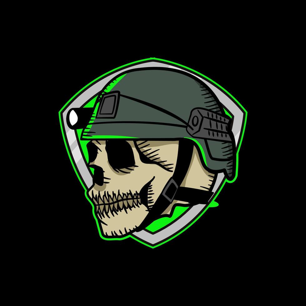 skull army logo vector