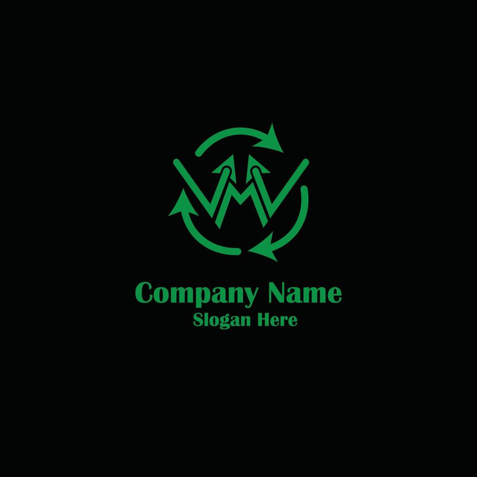 Identity corporate wm letter logo Company logo design vector