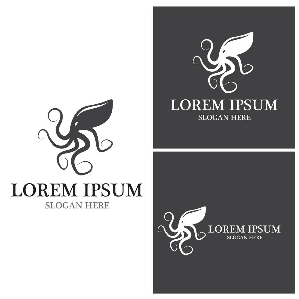 Squid icon and symbol template vector
