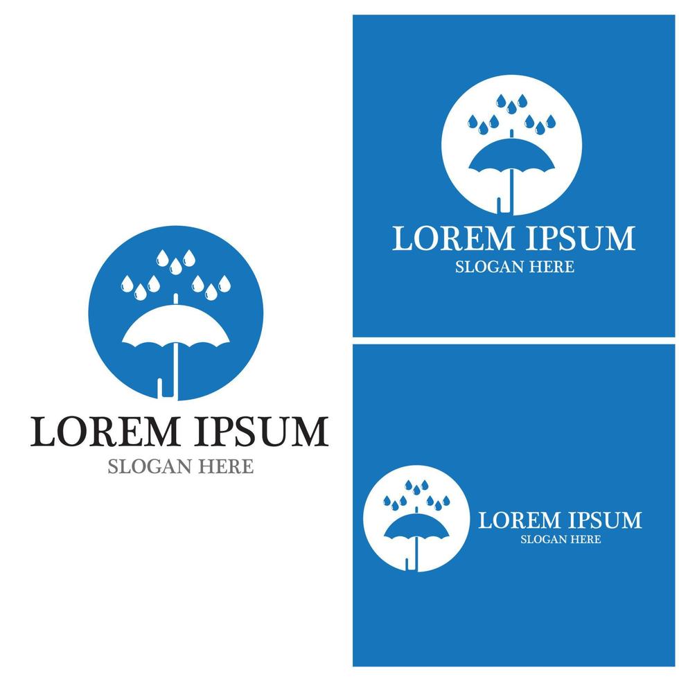 Umbrella icon and symbol vector template