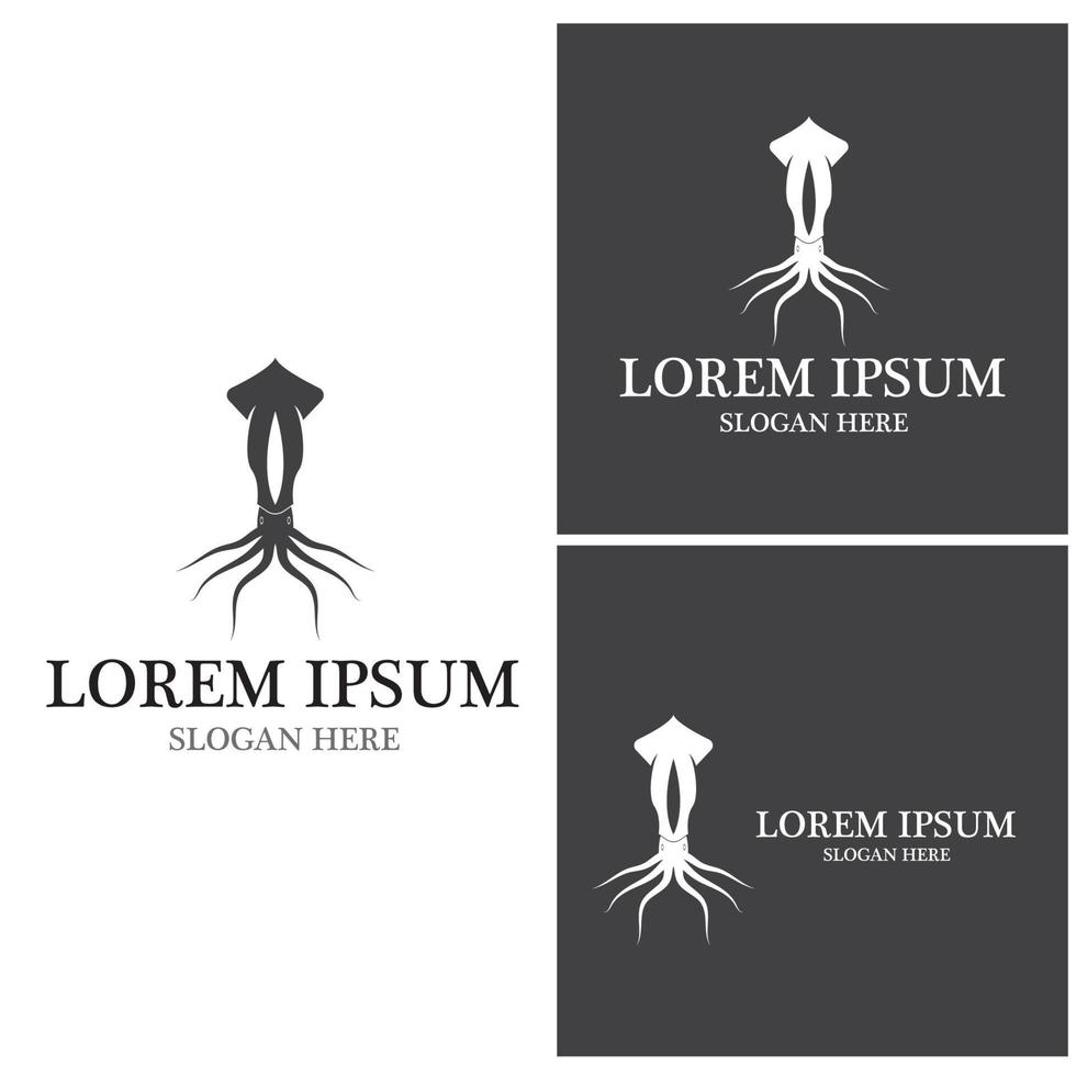 Squid icon and symbol template vector