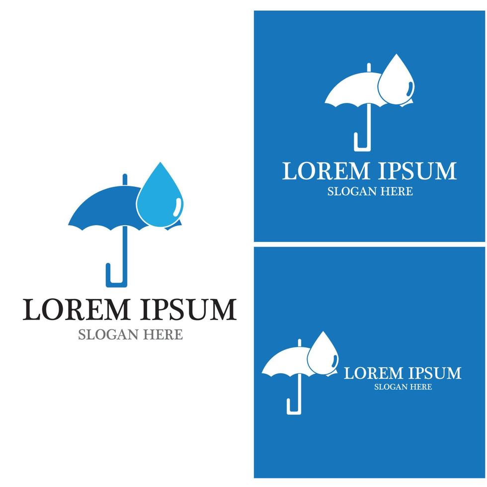 Umbrella icon and symbol vector template