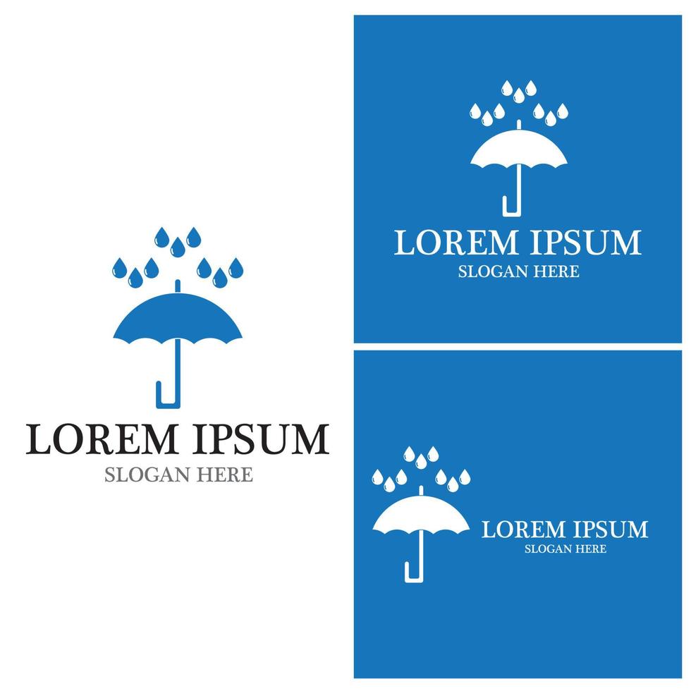 Umbrella icon and symbol vector template