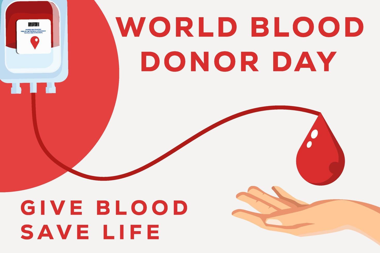 world blood donor day horizontal banner illustration vector