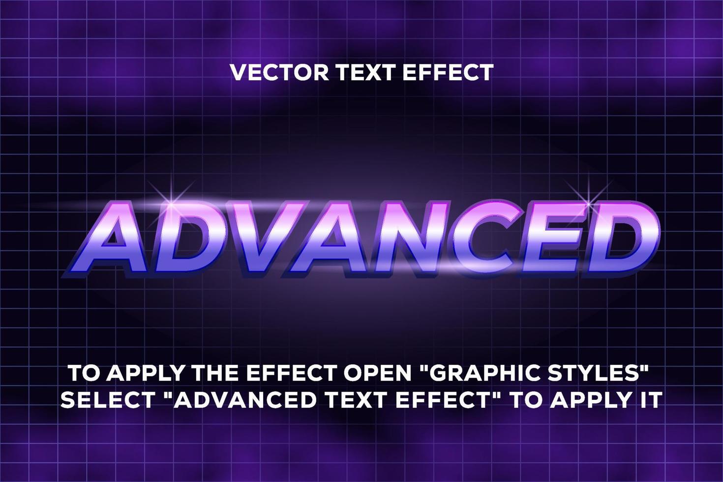 efecto de texto avanzado totalmente editable vector