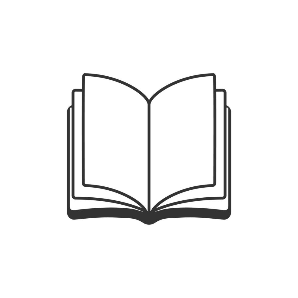 icono de libro sobre fondo blanco vector