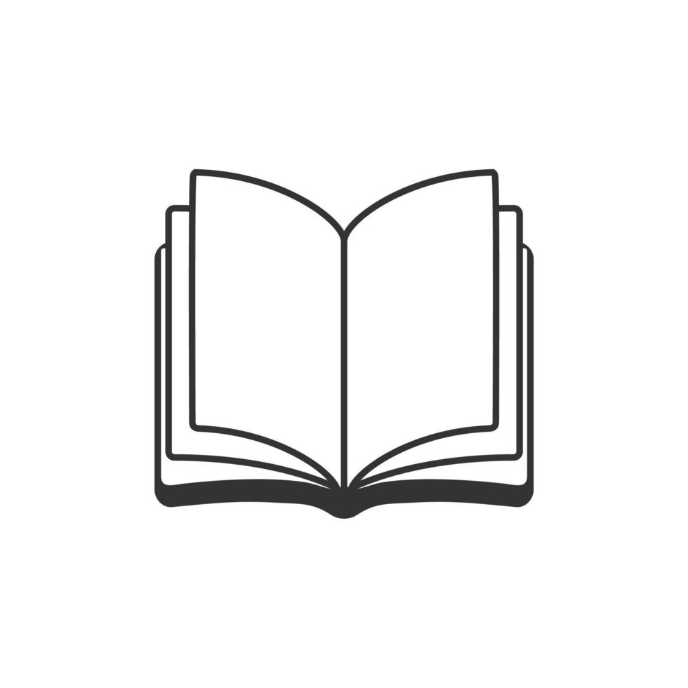 icono de libro sobre fondo blanco vector