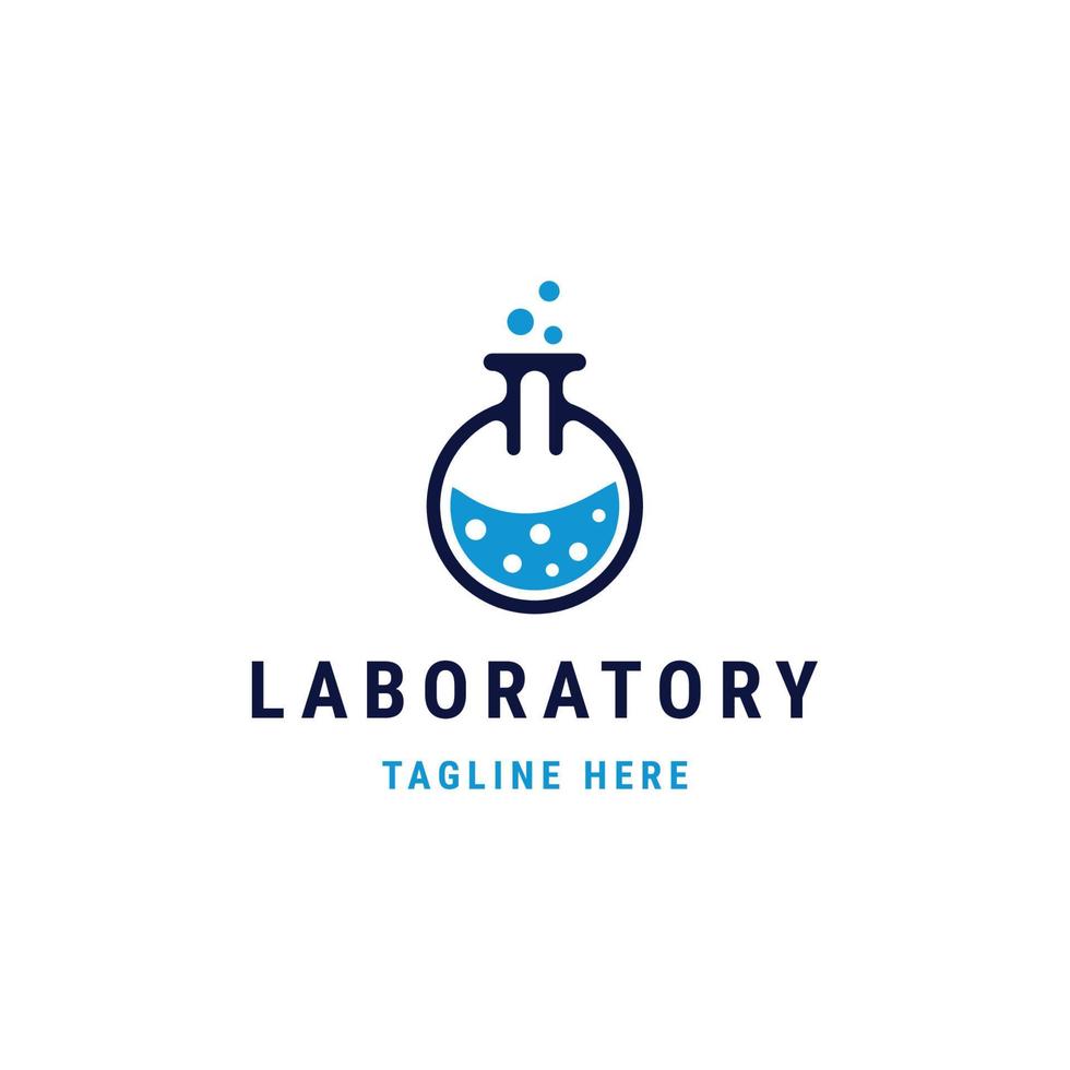 vector plano de plantilla de diseño de icono de logotipo de laboratorio