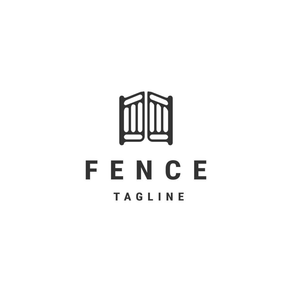 Fence logo icon design template flat vector