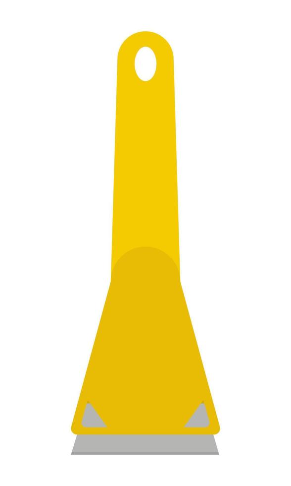Kitchen scraper with a blade for cleaning dirt. Flat. Vector illustration