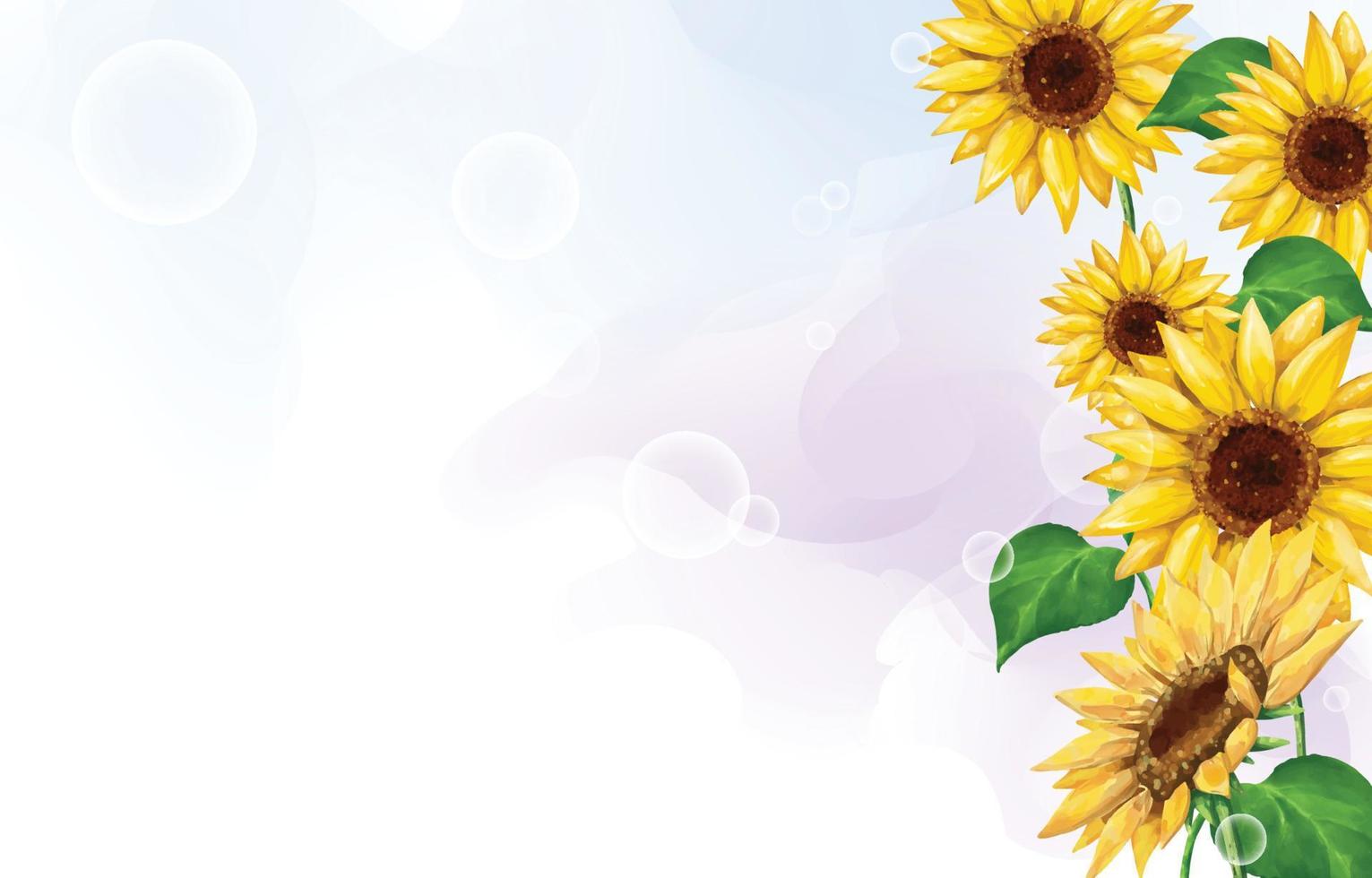 Sunflower Background Vector Art Icons and Graphics for Free Download