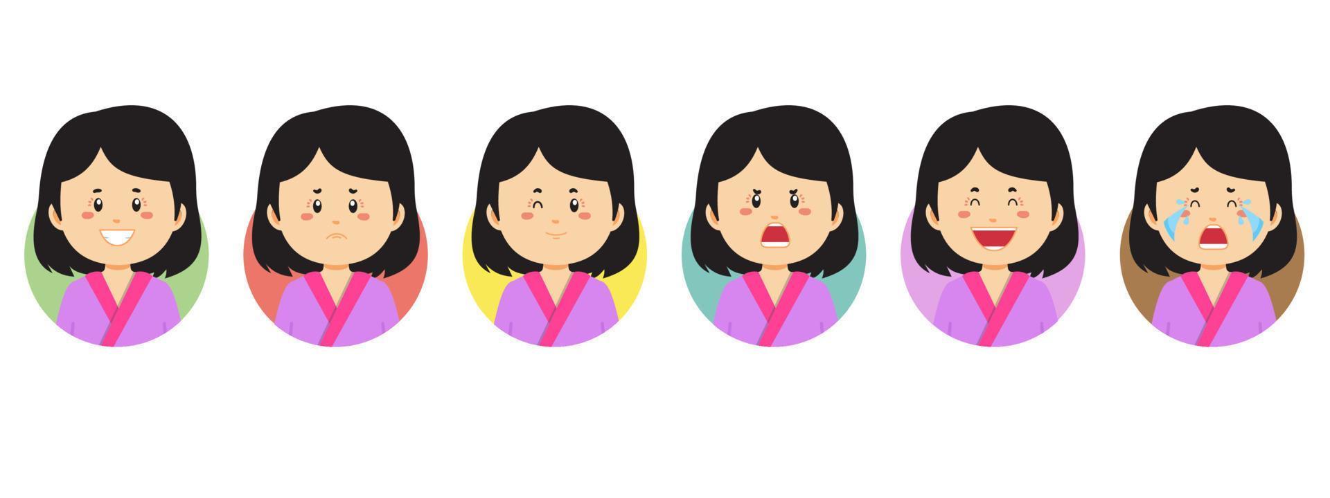 Bhutan Avatar with Various Expression vector