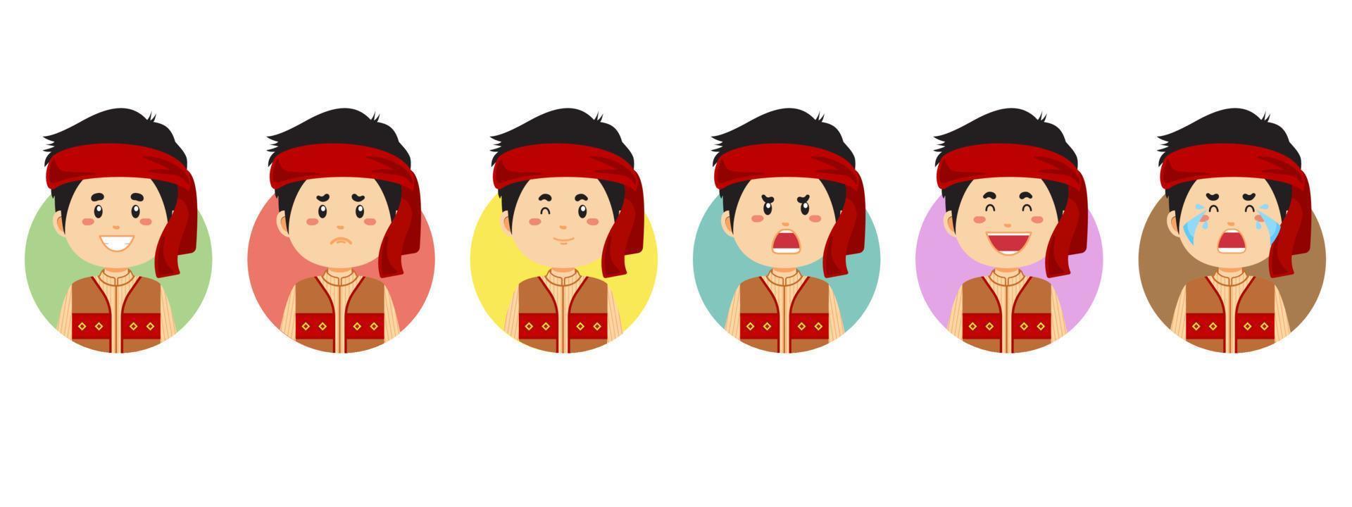 Armenian Avatar with Various Expression vector