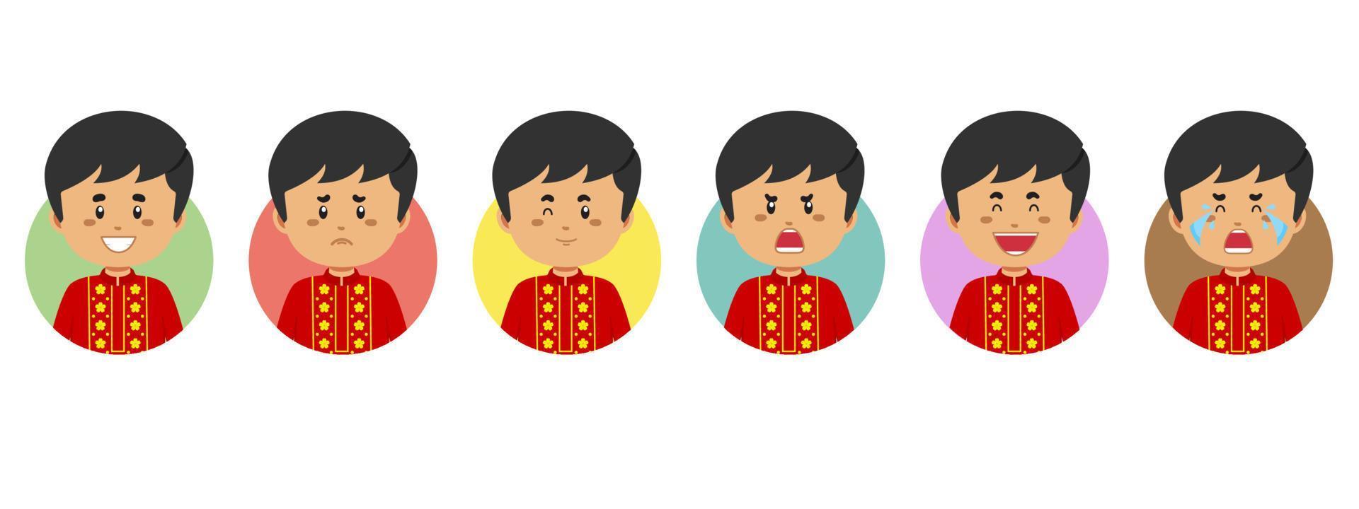 Bangladesh Avatar with Various Expression vector