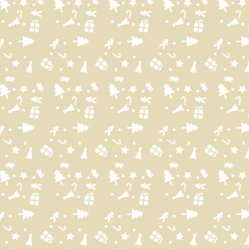 Christmas and New Year elements pattern background. vector