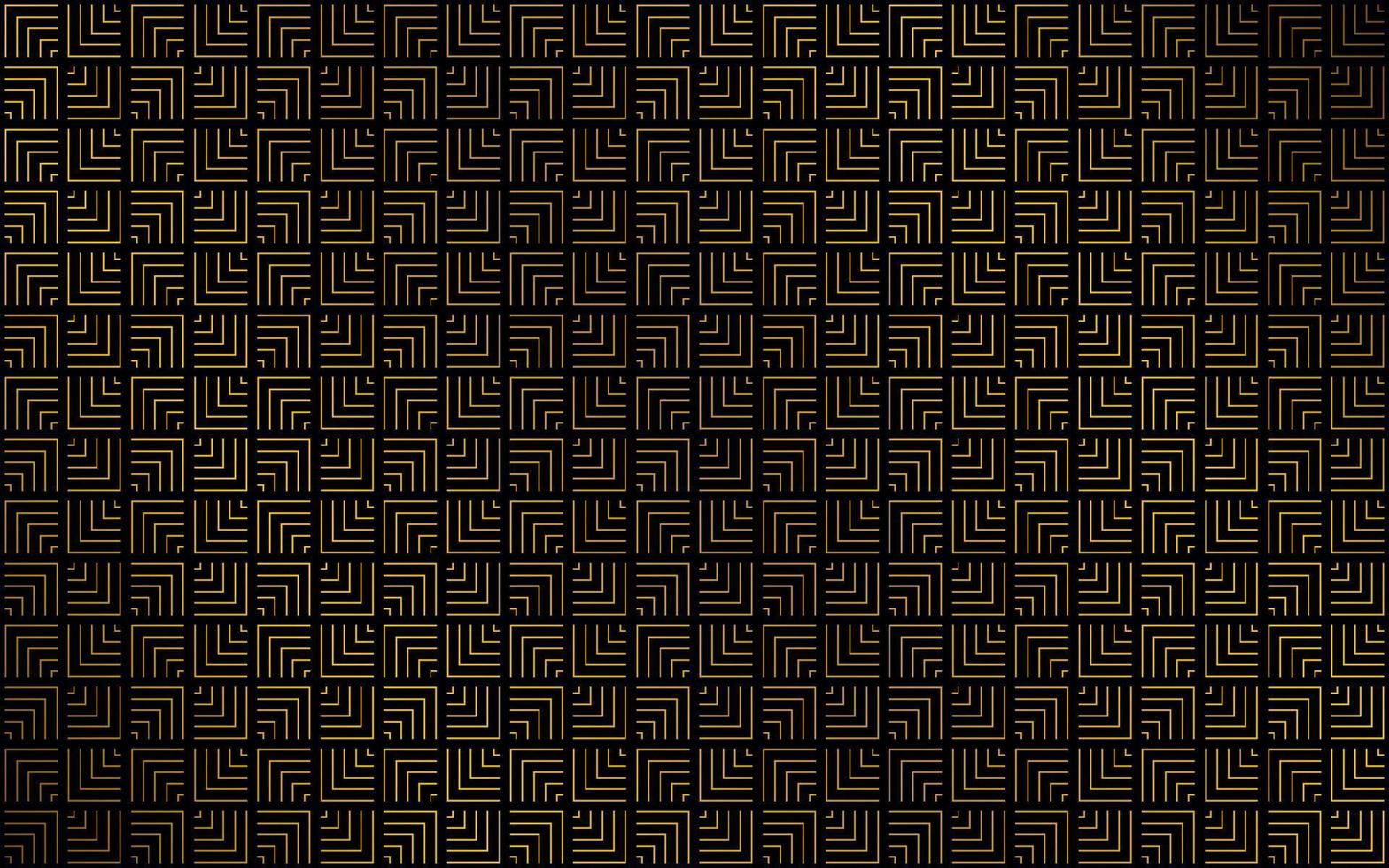 Geometric pattern composed of golden corners. Modern technology abstract background. Vector background with square grid