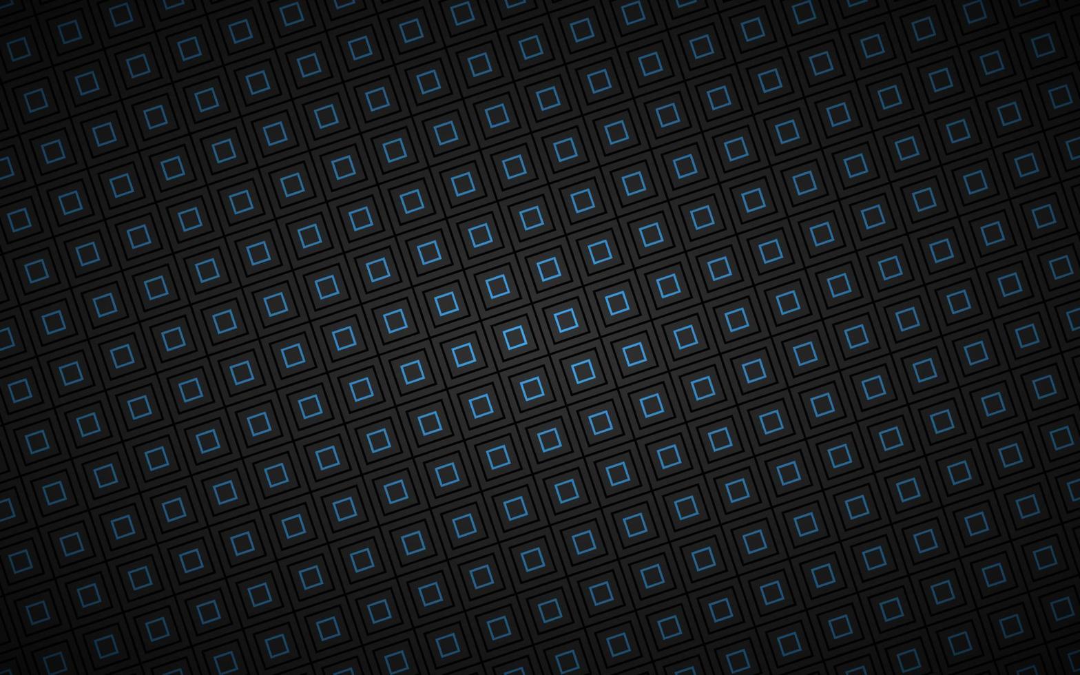 Black abstract background composed of black and blue squares. Modern technology dark design. Geometric vector illustration. Metal mesh texture