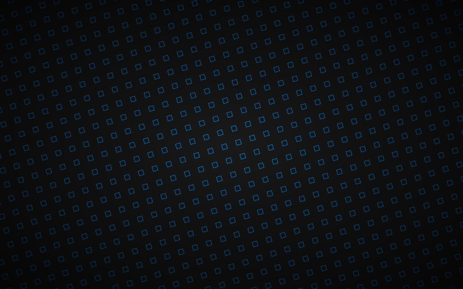 Dark abstract perforated square background. Black and blue mosaic look. Modern geometric vector texture. Simple metallic illustration