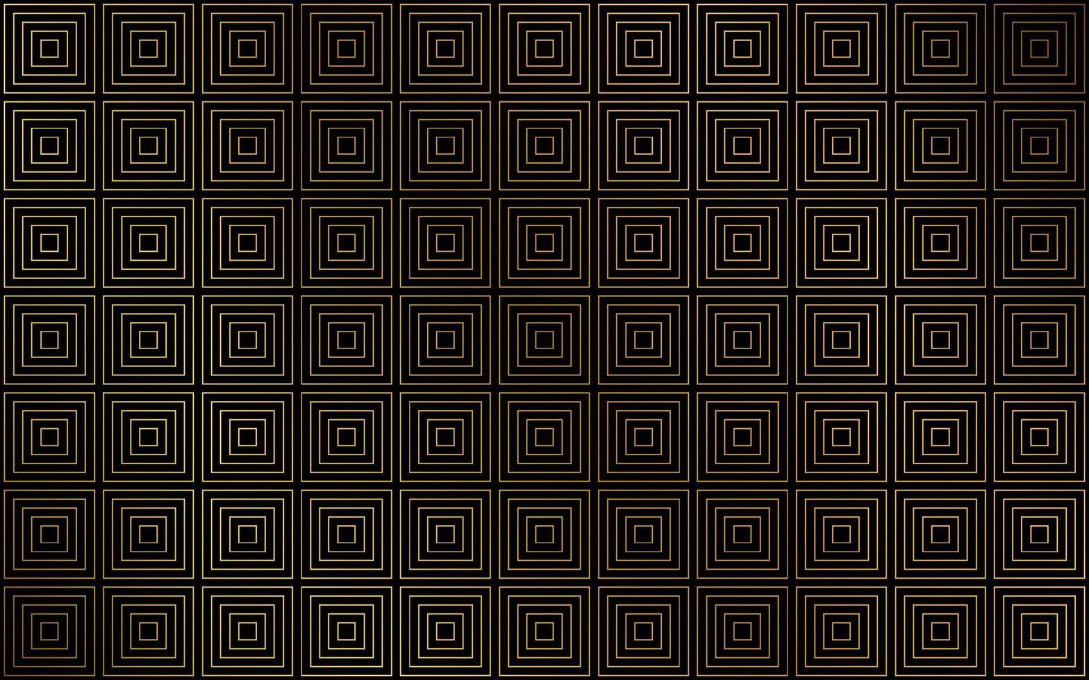 Geometric pattern composed of golden squares. Modern technology abstract background. Vector background with square grid