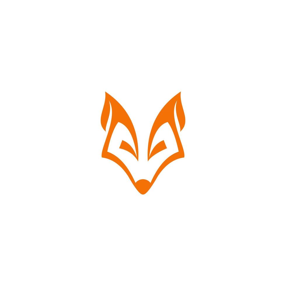 símbolo de vector de zorro, signo de zorro o plantilla de logotipo. zorro creativo animal cara moderno diseño simple