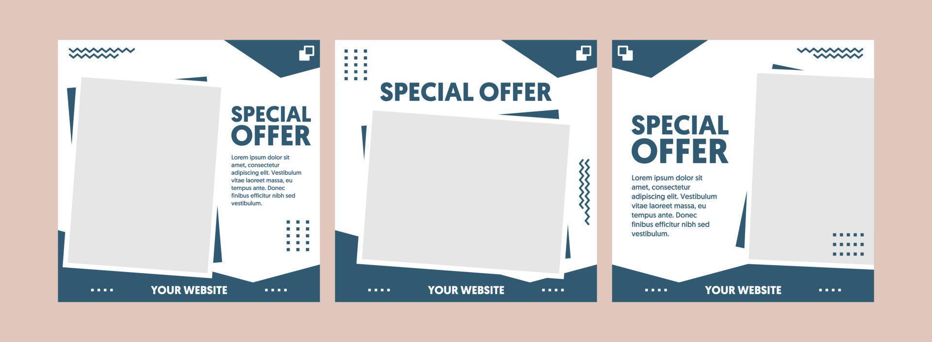 Social Media Template Sales Promotion Offer vector