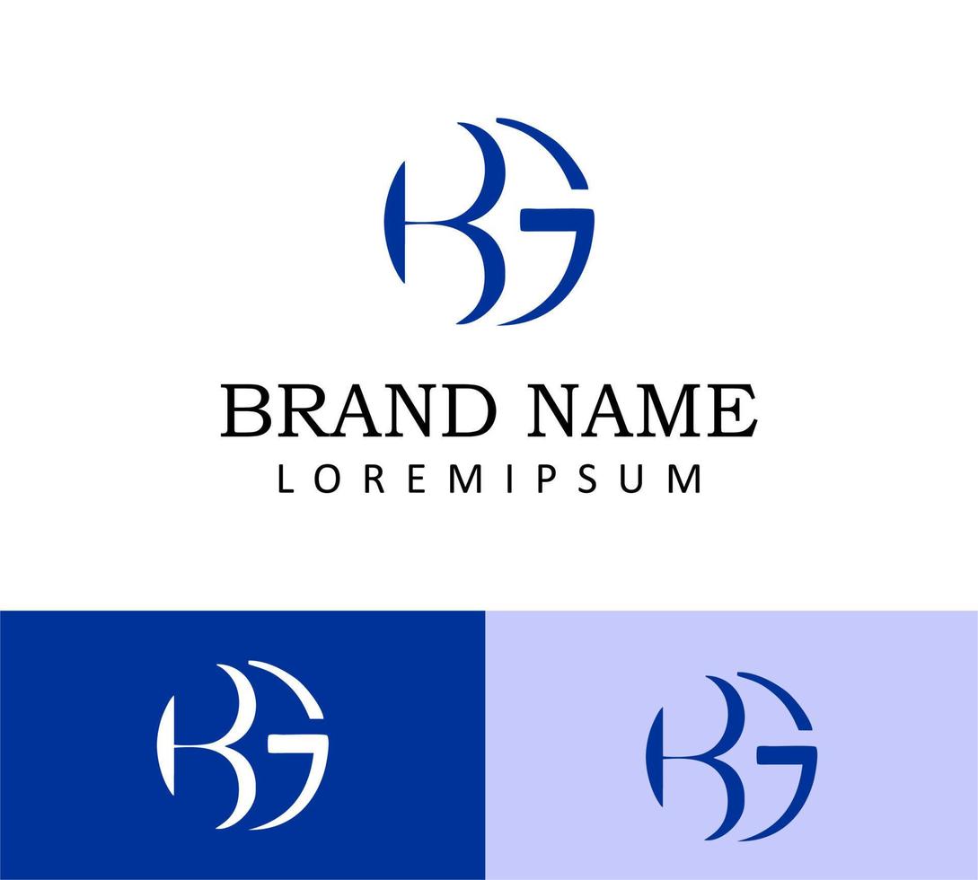 B and G Letter Logo Design Template vector