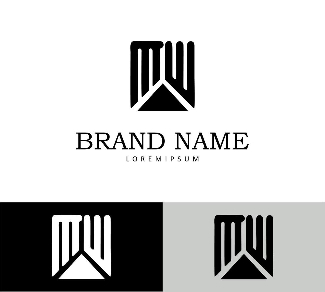 M and W Letter Logo Design Template vector