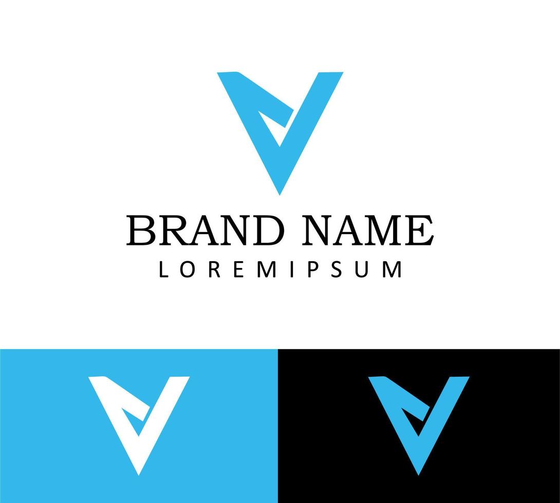 V Letter Logo Design Template vector