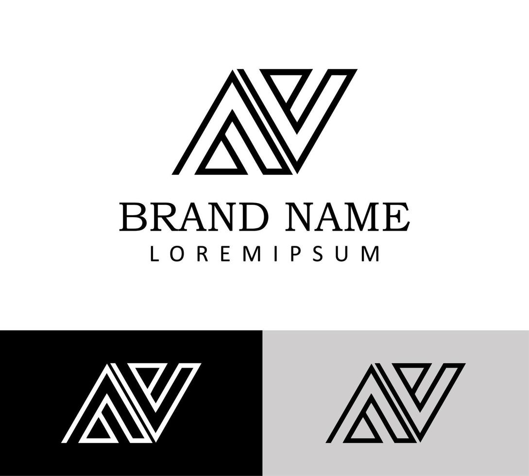 A and V Letter Logo Design Template vector