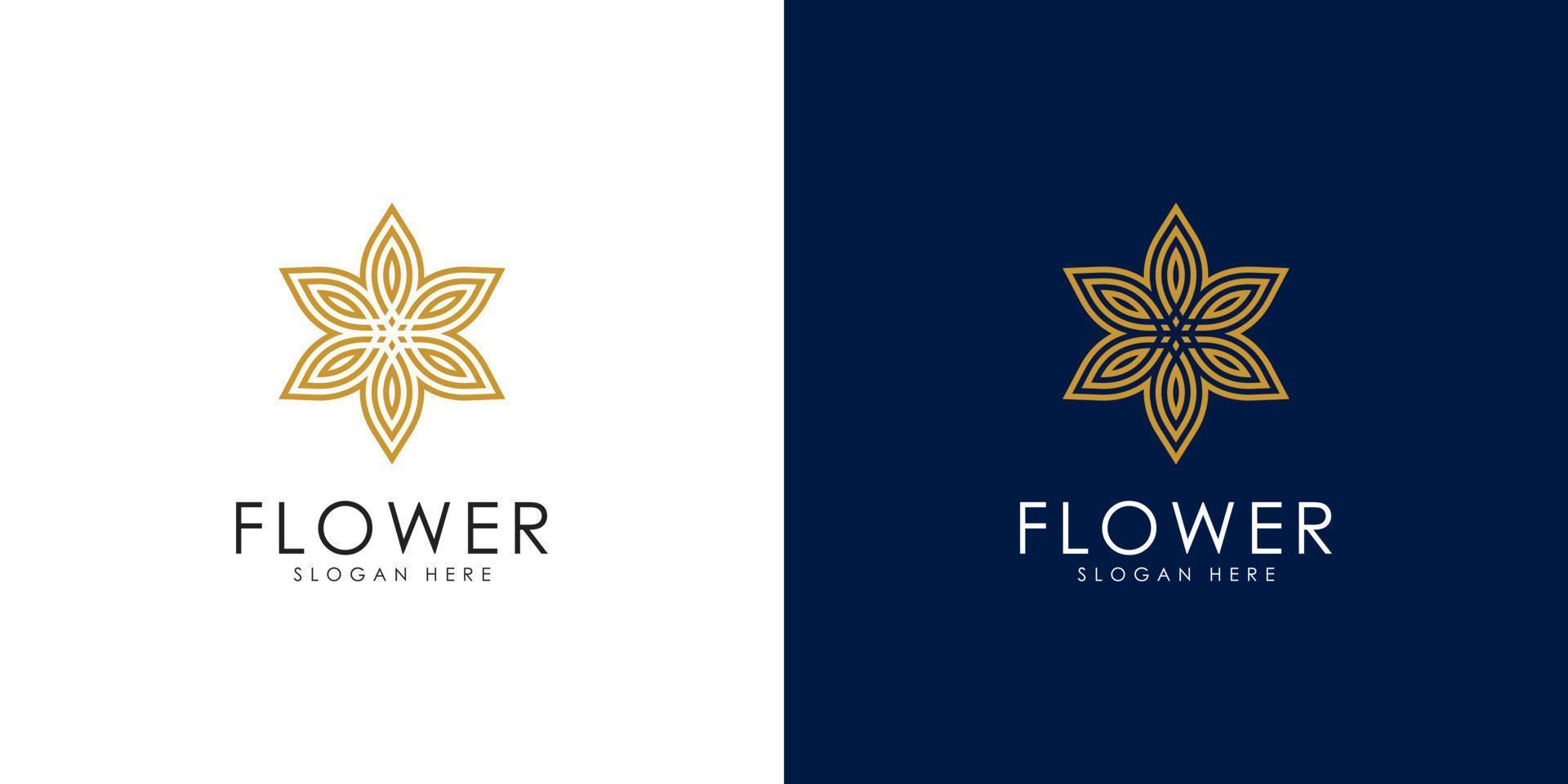Abstract elegant flower logo icon vector design