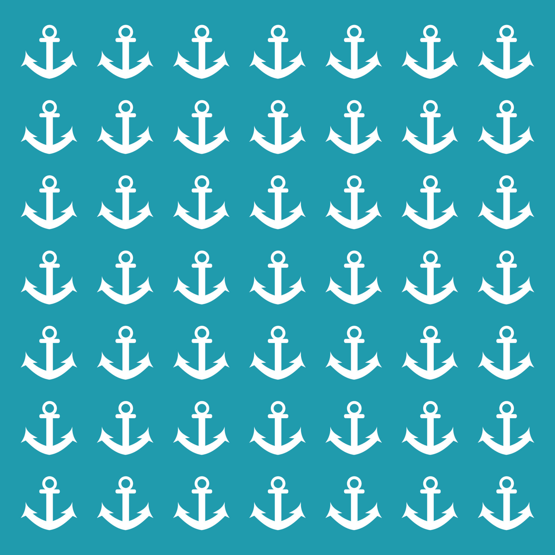 White anchors pattern on ocean blue background 7942566 Vector Art at