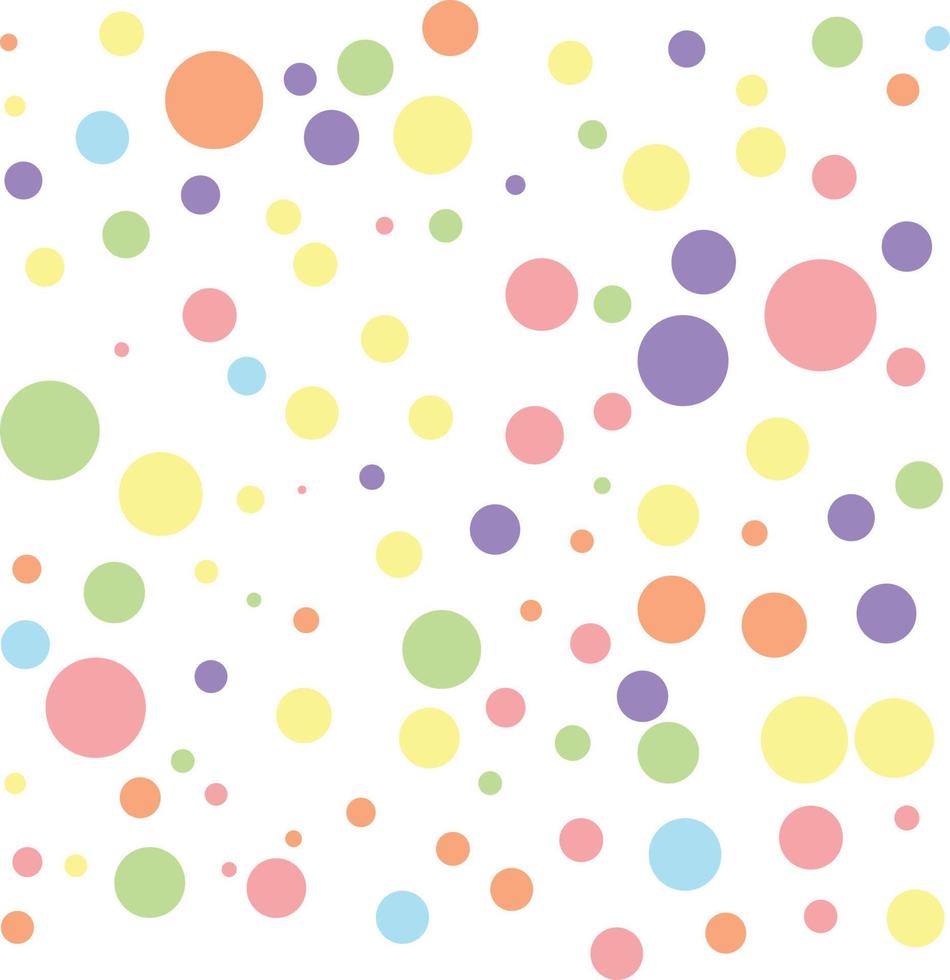 Colorful, multicolored dots vector. colorful polka dot background