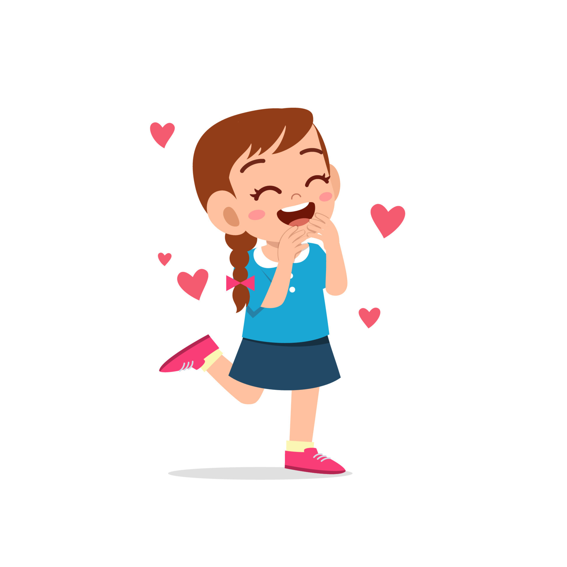 cute little kid girl feeling loved