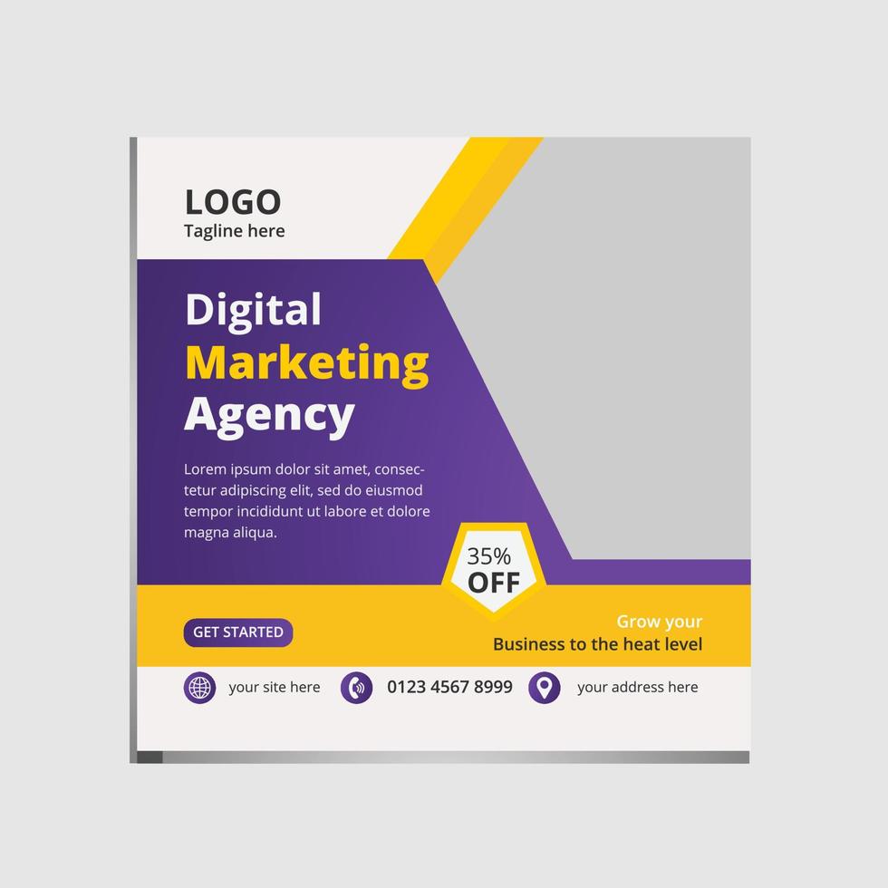 Set of social media post template and marketing webinar other seminars, online courses and classes, suitable modern banner and real estate square banner design template etc. vector