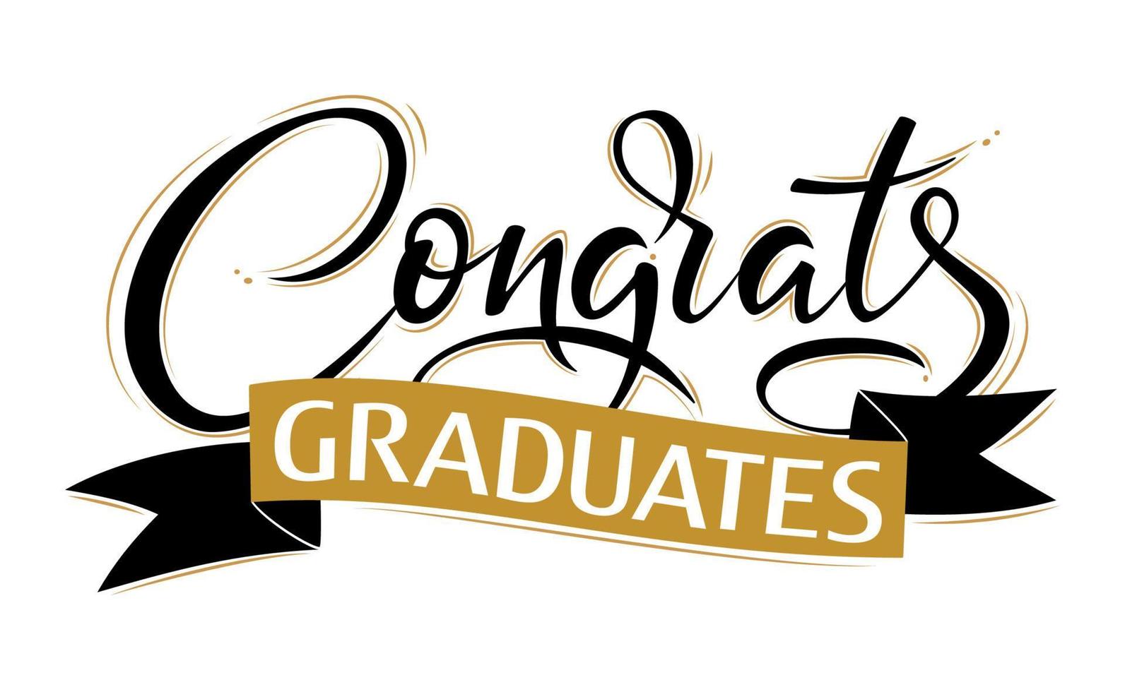 Congrats Graduates, Greeting Lettering Sign for Graduation Party ...