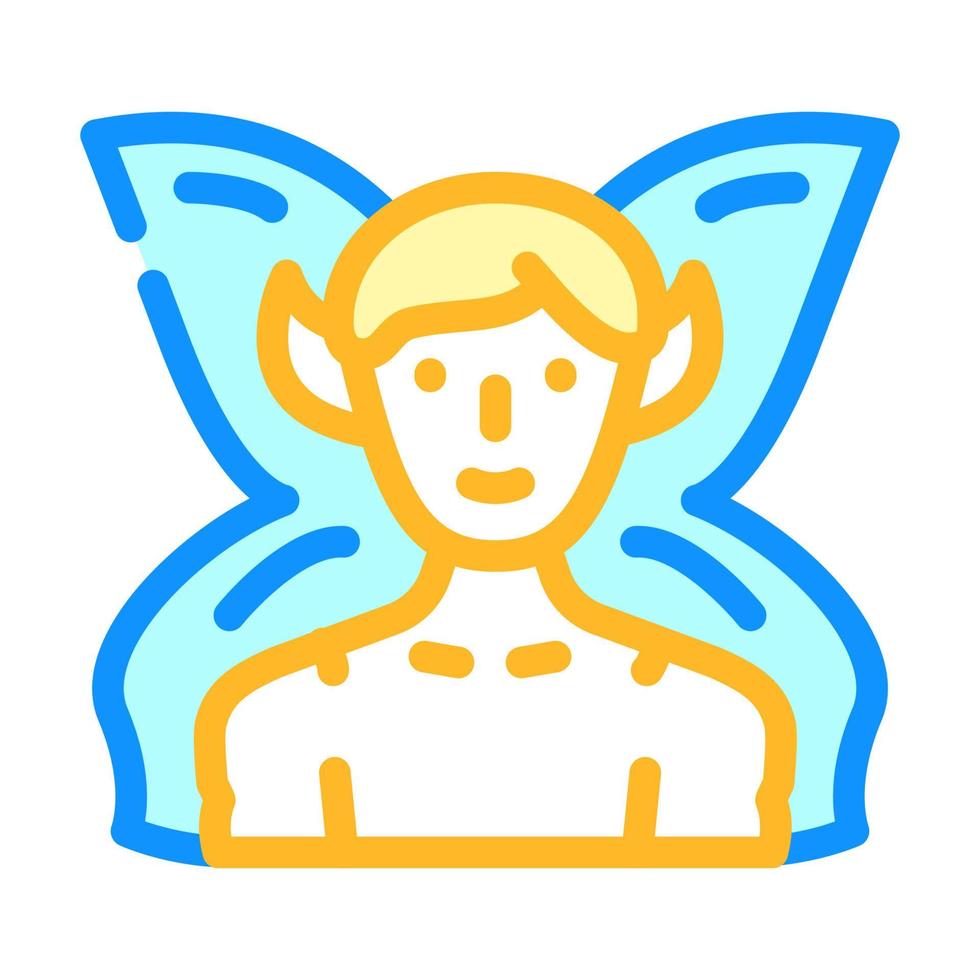 fairy fantasy character color icon vector illustration